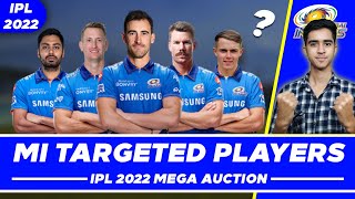 MI Target Players 2022 | MI Retain Players For IPL 2022 Mega Auction | Mumbai Indians MI Squad 2022
