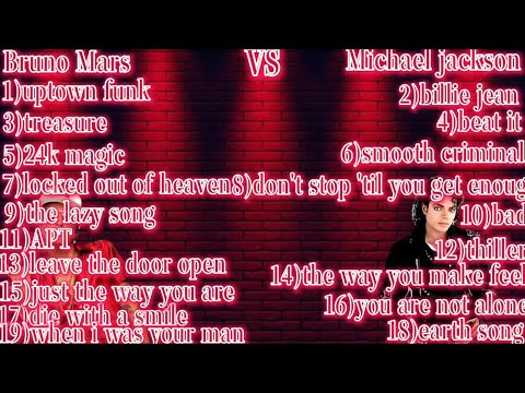 "Michael Jackson vs. Bruno Mars: Un Viaje a Través de Sus Mejores Éxitos"