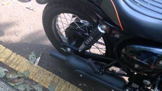 Kawasaki Estrella 250, stock exhaust sound and test ride