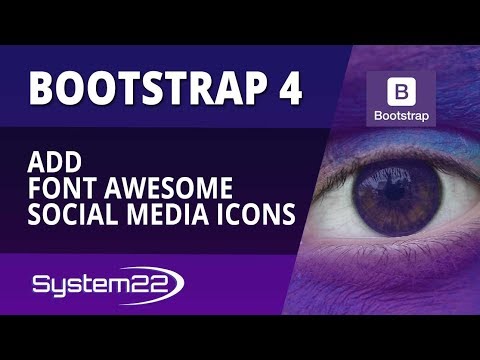 Bootstrap 4 Basics Add Font Awesome Social Media Icons Video