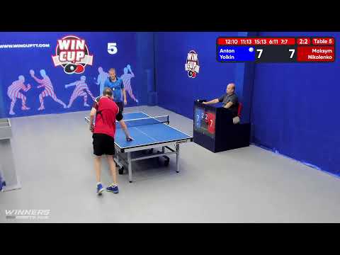 19:00  Ёлкин Антон 3-2 Николенко Максим  стол 5  ЮГ-4  18.07.22