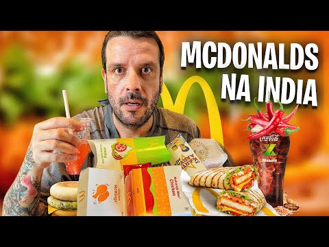 PROVANDO O BIZARRO MENU DO MCDONALDS NA INDIA 🇮🇳