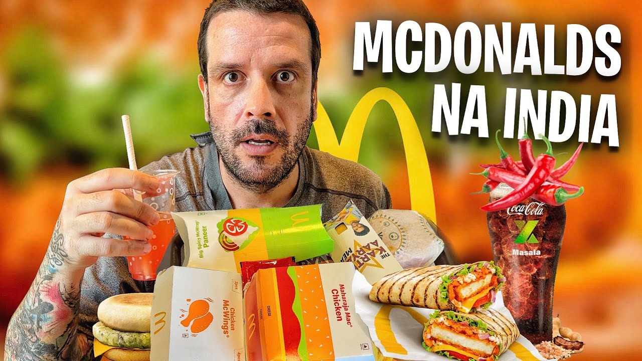 PROVANDO O BIZARRO MENU DO MCDONALDS NA INDIA 🇮🇳