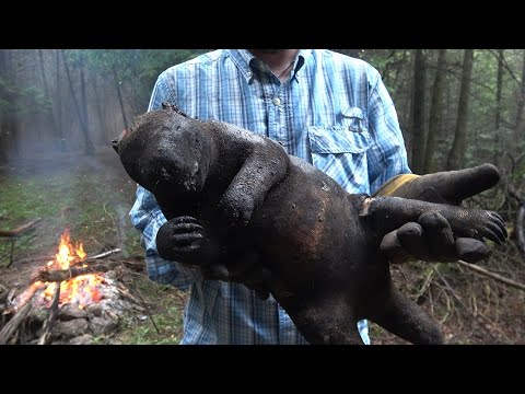 Porcupine Catch and Cook Clean | Learn The Primitive Hangi | Corn Meal Bread With Mortar & Pestle Video