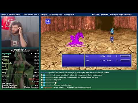 Final Fantasy IV Any% Speedrun (PC Pixel Remaster) 2:55:55