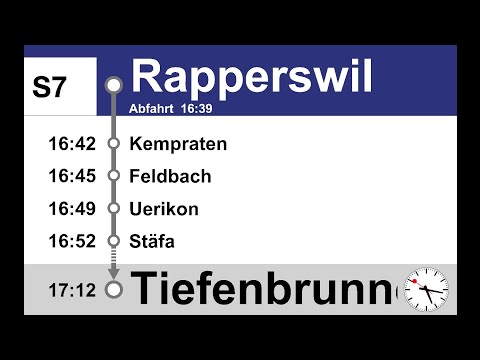 ZVV Ansagen, S7 (Rapperswil SG-ZH Tiefenbrunnen) | Bauarbeiten