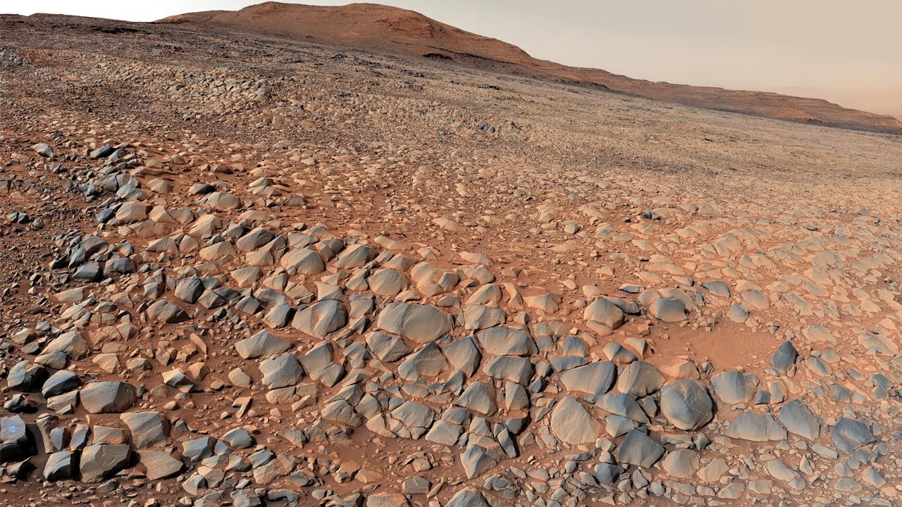 Mars Rover Curiosity en Marte: rocas piel de caimán