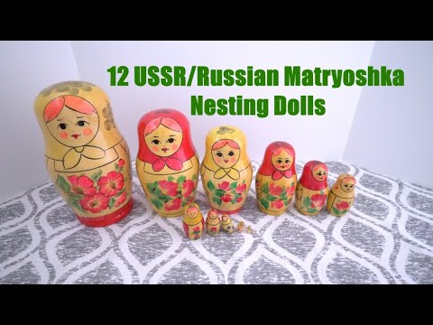 My Nesting Doll Collection #0051 – USSR/Russian Matryoshka Dolls (12 Total)