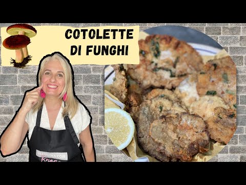 COTOLETTE DI FUNGHI DEL MIO GIARDINO /RICETTA FACILE VELOCE PER UN CONTORNO SFIZIOSO E CROCCANTE