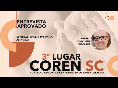 "The good results appeared after a long time of study", Rafael Viscardi. Approved by COREN SC