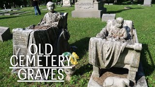 OLD Cemetery Graves ~ Strange, Creepy &amp; Beautiful Headstones ~ Tombstones ~ Grave Robbers ~ Tombs 👀