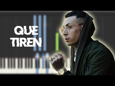 El Perla ft. Sinfónico - Que tiren | Instrumental Piano Tutorial / Partitura / Karaoke / MIDI