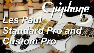Video thumbnail for Epiphone Les Paul Standard Pro vs Custom Pro - What's The Difference?! by GUITARGUITAR