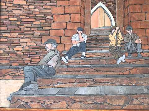 This seat is taken,Tile mosaic,by Chris Sumka Tile Artist