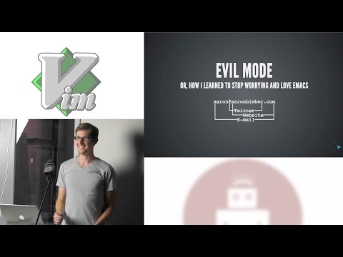 Vídeo do Aaron Bieber demonstrando o GNU Emacs