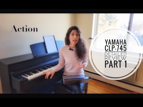 Yamaha CLP-745 Digital Piano. Detailed Review 1: Action. Compared to P-515 and CLP-775.