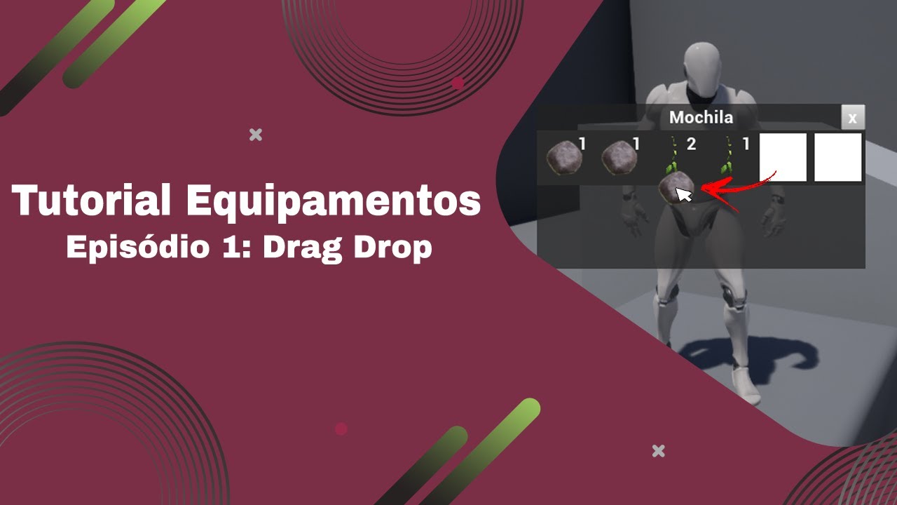 Unreal Engine Tutorial: Drag Drop para inventário EP1 (Single)