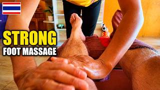 Traditional Thai STRONG Foot Massage in Pattaya 🇹🇭 | Relaxing ASMR Experience