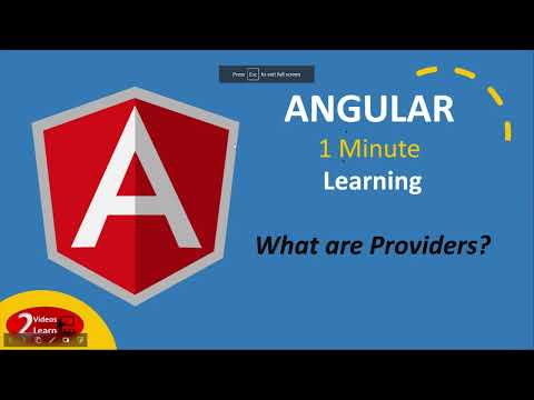 Angular 1 Minute Learning - What are Providers - Episode 5