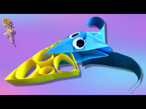 Origami animé facile : 🐦 Maître Corbeau bavard et son fromage 🧀.