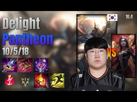 Delight Support Pantheon vs LeBlanc lol KR solo rank Full Game 16.4 | 딜라이트 판테온 vs 르블랑