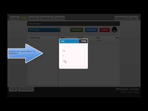 6. Ware zum Lager hinzufügen