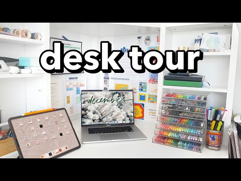 desk tour | organized & aesthetic 💫