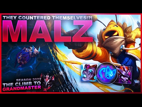 THIS ONE TRICK COUNTERED THEMSELVES!?! MALZAHAR - Climb to Grandmaster | League of Legends