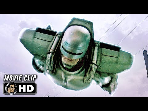 RoboCop's Jetpack Scene | ROBOCOP 3 (1993) Sci-Fi, Movie CLIP HD