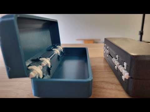 3D Printed Bistable Spring Hinge Glasses Case & Ring Box Shell