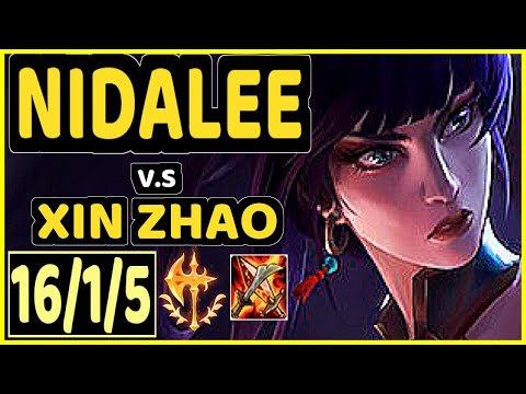 NATALIE (NIDALEE) vs XIN ZHAO - 16/1/5 KDA JUNGLE CHALLENGER GAMEPLAY - KR