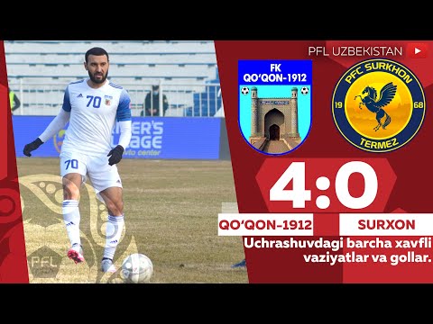 O'zbekiston 🏆 Coca Cola kubogi. 1/8 final QO'QON-1912 — SURXON 4:0