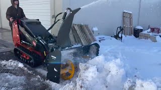 Toro Dingo TX 525 Wide Track & Erskine Snowblower IN ACTION! | Throw snow up to 40’