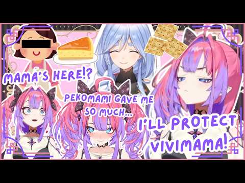Vivi WON'T SHOW Her Mama On STREAM!? She Got SO MANY Desserts From PekoMami! 😱😆 | Hololive Clip