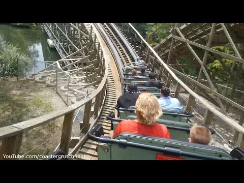 Back row point of view footage of Mystic Timbers