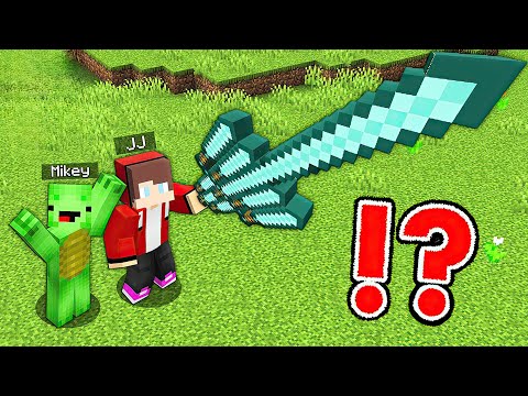 EPIC! Mikey & JJ Find Insanely LONGEST Sword in Minecraft!