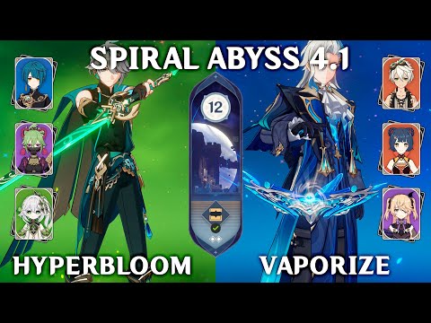 NEW Spiral Abyss 4.1 Floor 12 (9 Stars). C0 Alhaitham Hyperbloom and C1 Neuvillette Vaporize