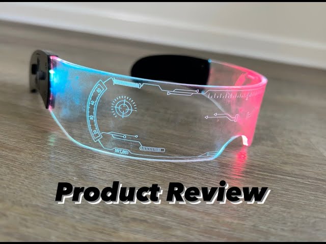 Vídeo relacionado con NIWWIN Gafas LED, Gafas LED Cyberpunk, Gafas de neón de alambre flexible, Para discotecas, Navidad, fiestas, regalos, disfraces de Halloween, cosplay. (1, Rojo)