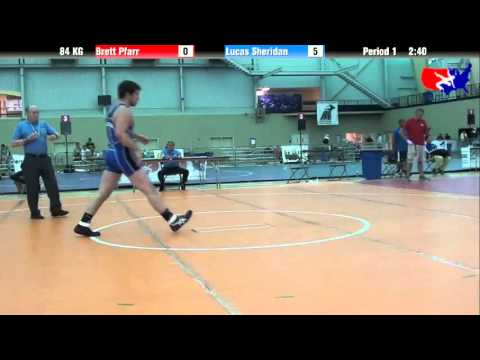 Brett Pfarr vs. Lucas Sheridan at 2013 ASICS University Nationals - GR