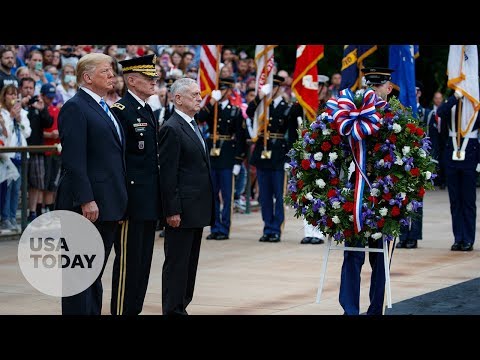 President Donald Trump participates in Memorial Day ceremony President Donald Trump is honoring ...