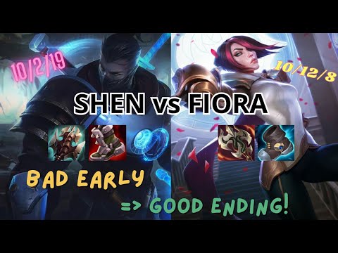 SHEN vs FIORA (TOP) / Bad Early Game to Good Ending / How to scale / Patch 25.17