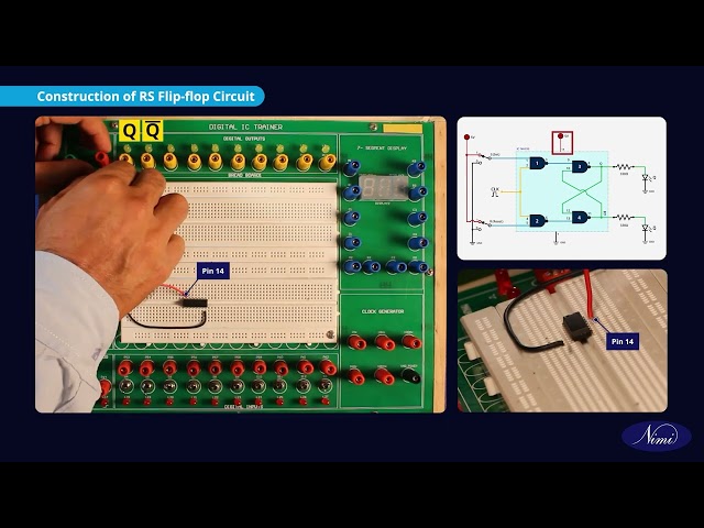 Verify the truth tables of flip - flop ICs (RVerify the truth tables of flip - flop ICs (RS,D,T,JK,MSJk) LEDs- part -1