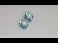 Coppia di Acquamarina taglio ottagonale, 3.05 ct tot. Video 1