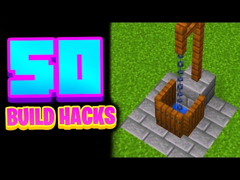 50 QUICK BUILD HACKS in MINECRAFT!