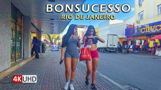 🇧🇷 Inside Rio's Inner City ⏤ Walking Through Bonsucesso 【 4K UHD 】