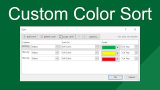 Sort Colors in Excel