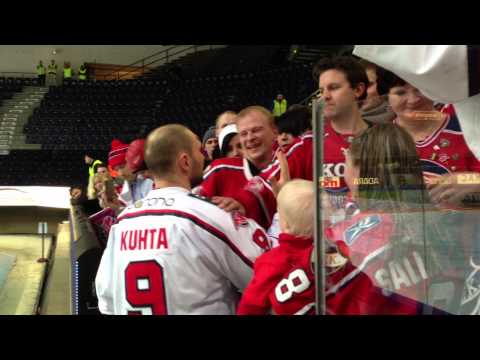 Kimmo Kuhdan jäähyväispuhe faneille Tampereen jäähallissa 27.3.2013
