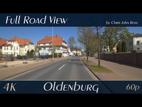 Oldenburg, Germany: Cloppenburger Straße, Stedinger Straße - 4K (2160p/60p) Ultra HD