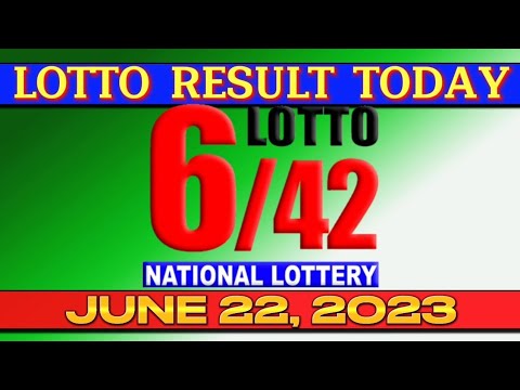 6/42 LOTTO 9PM RESULT TODAY JUNE 22, 2023 #swertres #ez2lotto #lottoresult #lottoresulttoday