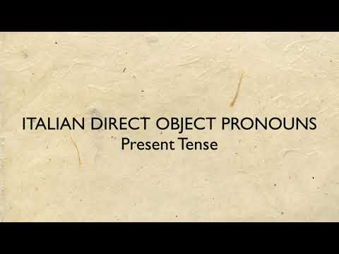 Italian Direct Object Pronouns